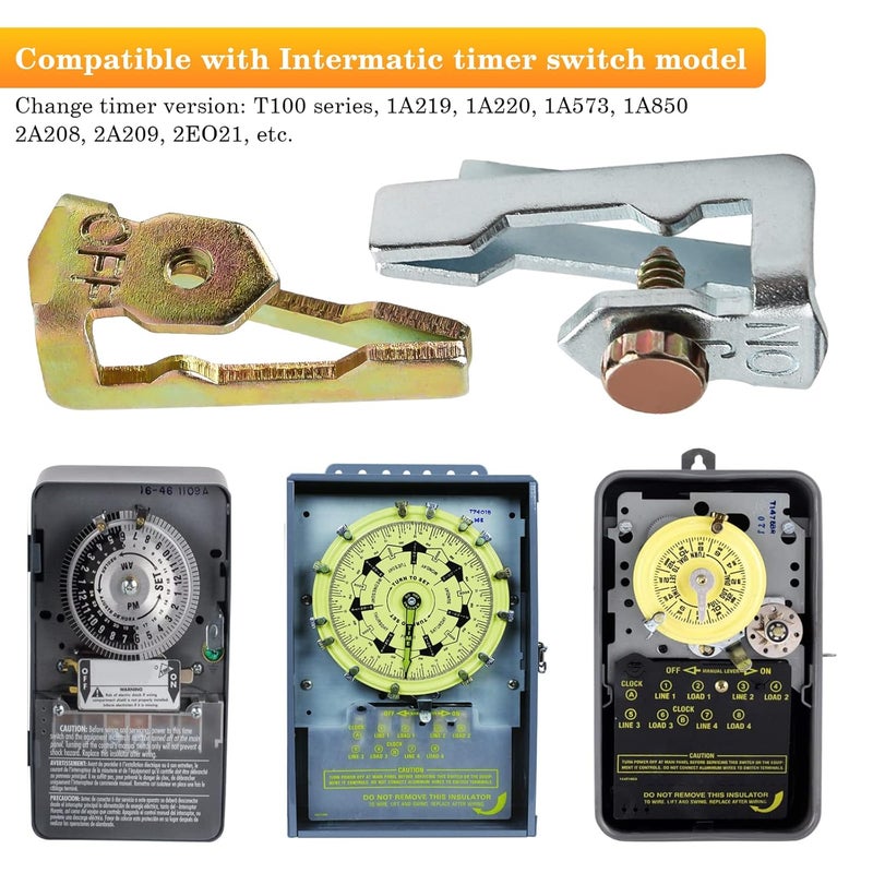 Apopip 156T1978A Time Switch Trippers Replacement for Intermatic Fit T100 Series Timers 2 Pack (4 ON / 4 Off / 8 Screws) - Image 4